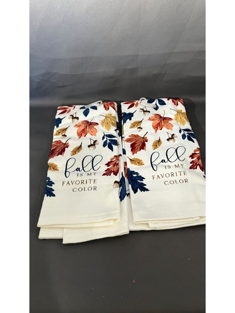 Fall-Themed "Fall Is My Favorite Color" Kitchen Towels Set - Picture 2 of 3